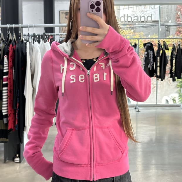 아베크롬비 후드집업 핑크