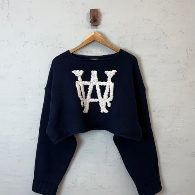 WE11DONE 웰던 캐시미어 크롭 니트