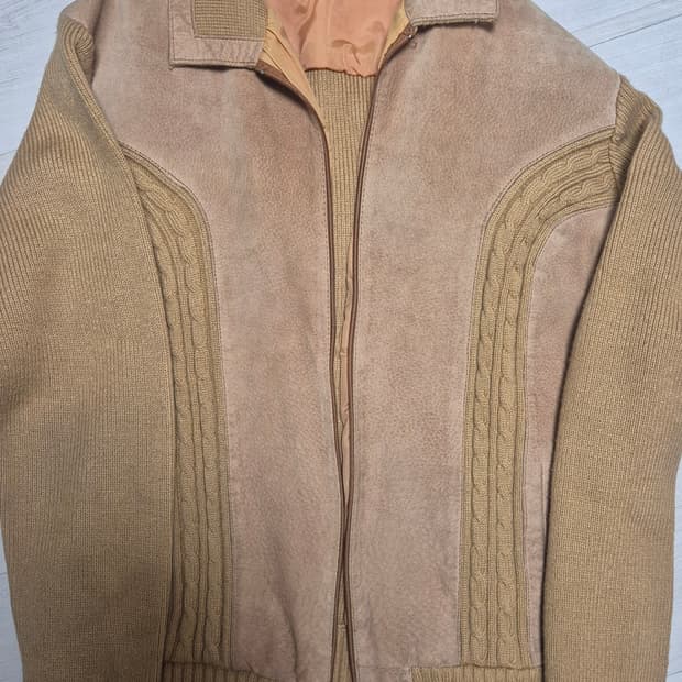 90's McGregor Suede & Knit Jacket L