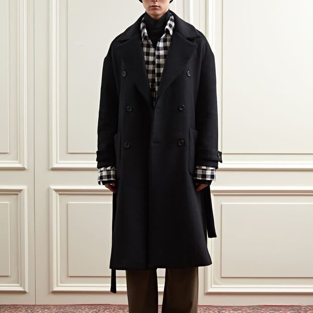 오버사이즈해프닝 더블 로브 코트