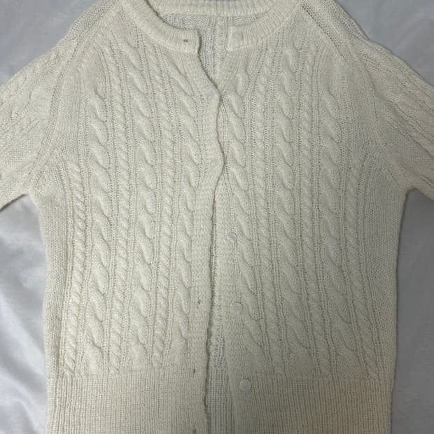White Knit Cardigan