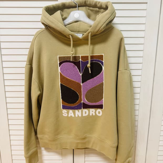 산드로 기모 후드티