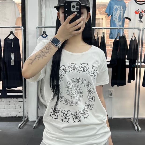 히스테릭 글래머 퍽베어 티셔츠