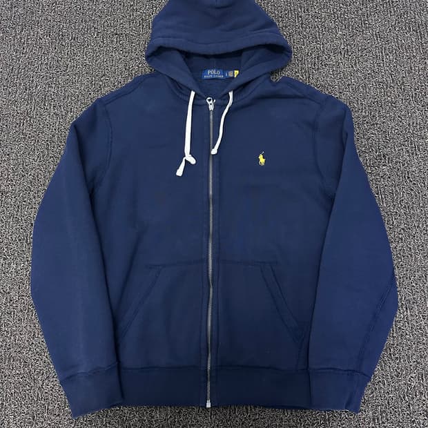 POLO 폴로 랄프로렌 신상 기모 후드집업 네이비 L