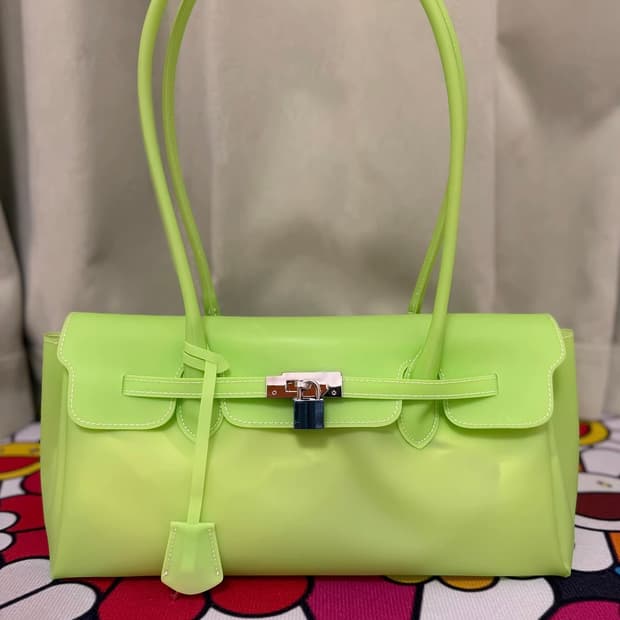 젤리버킨백/jelly firkin bag(neo green)