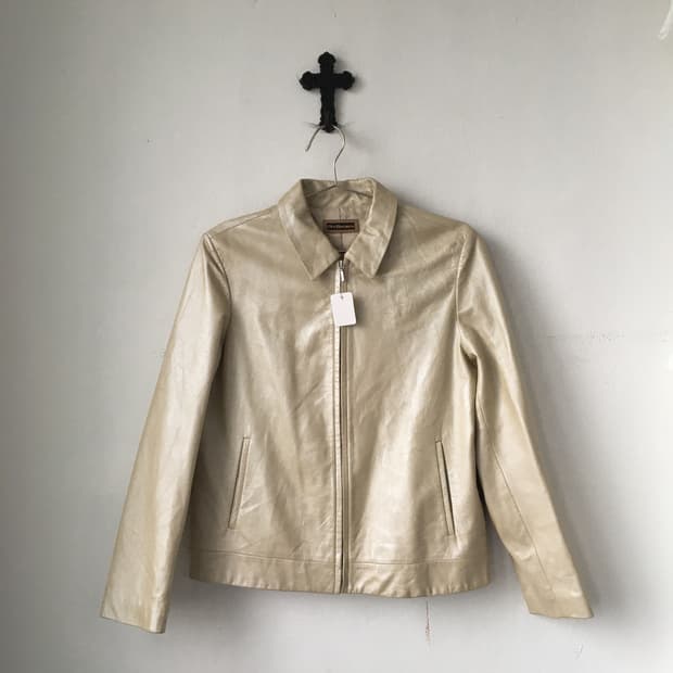 Glossy leather jacket