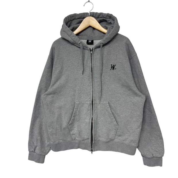 우알롱 로고 후드집업