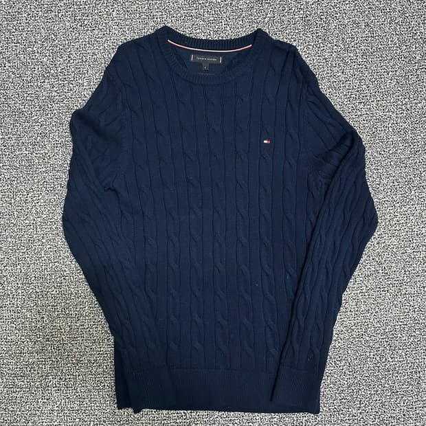 (S)타미힐피거 케이블 니트