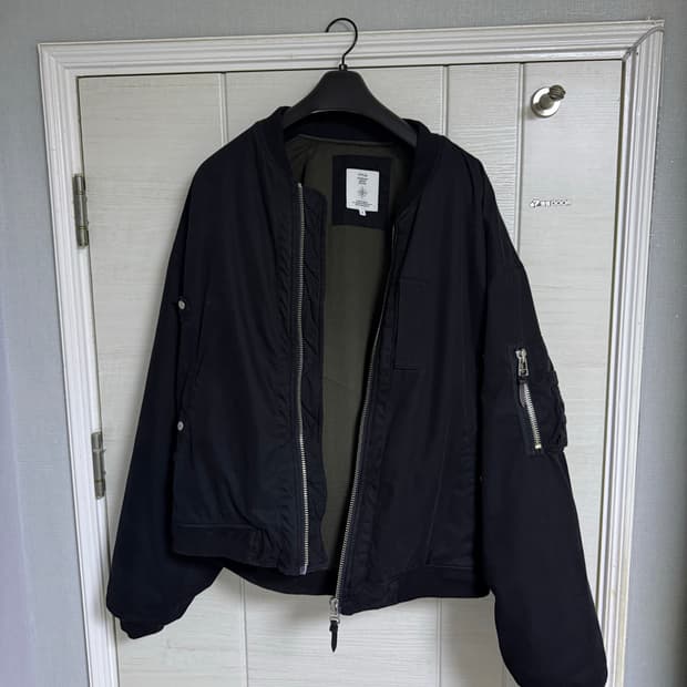 [2] 엔벨로프 노캐스터 ma-1 블랙 울파일 마원