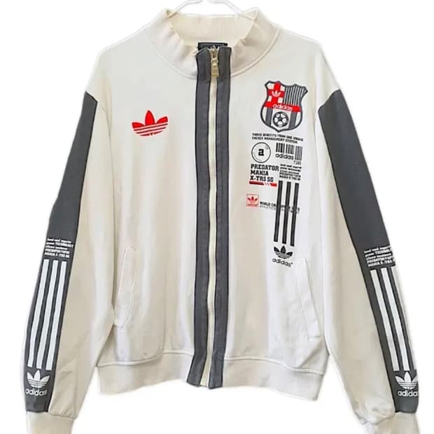 (대대장) 아디다스 져지 화이트 y2k 빈티지 갸루 양지뢰