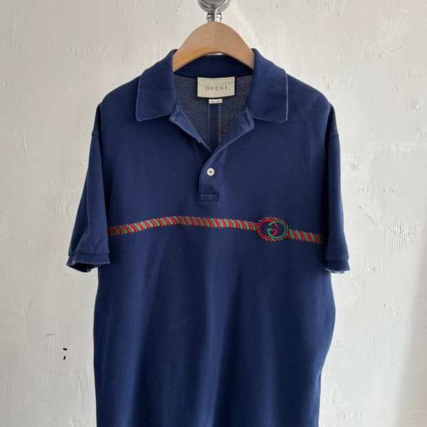 Gucci 구찌 웹 인터로킹 카라 티셔츠