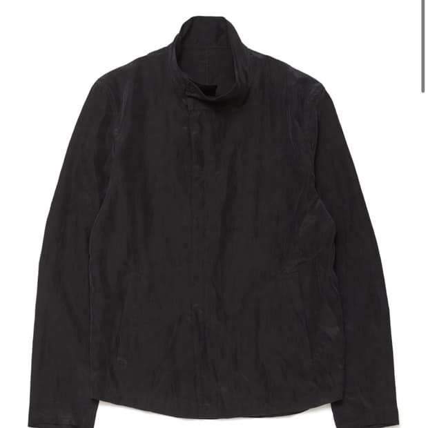 (L)해칭룸 하이넥 셔켓 블랙