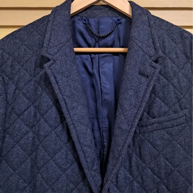 폴스미스 남성 네이비 누빔자켓 울자켓