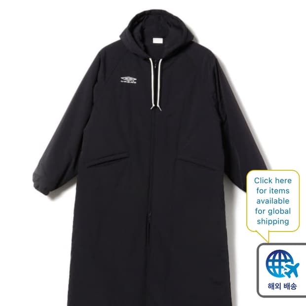 22aw 코모리 x 엄브로 벤치코트 네이비 S