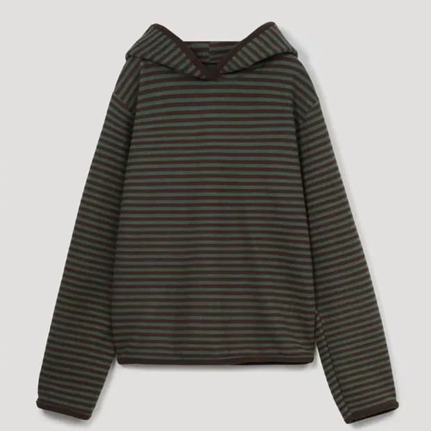 페스토 윈터 스트라이프 후디드 탑 다크 소일