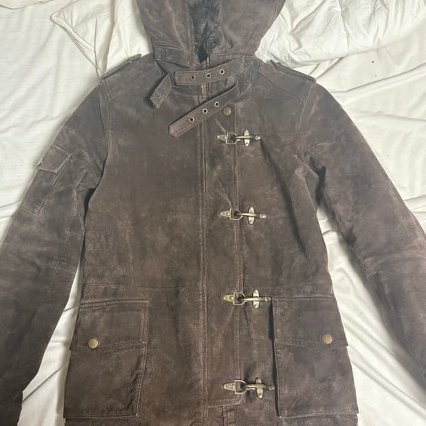 브라운 돈피 버클 자켓 