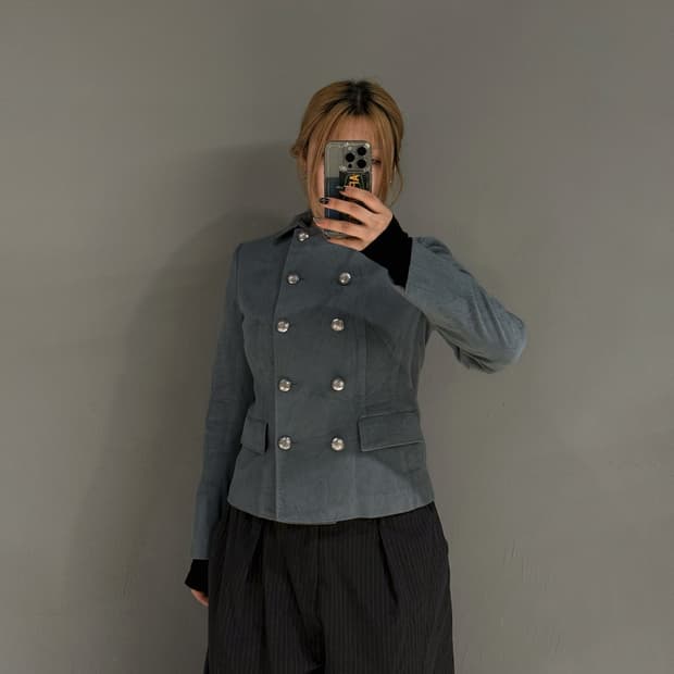 Lanvin double button suede jacket