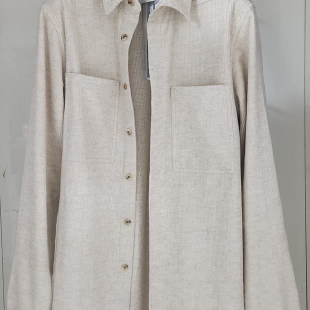 릭오웬스 FW25 코듀로이 워크 셔츠 내츄럴 컬러 48사이즈