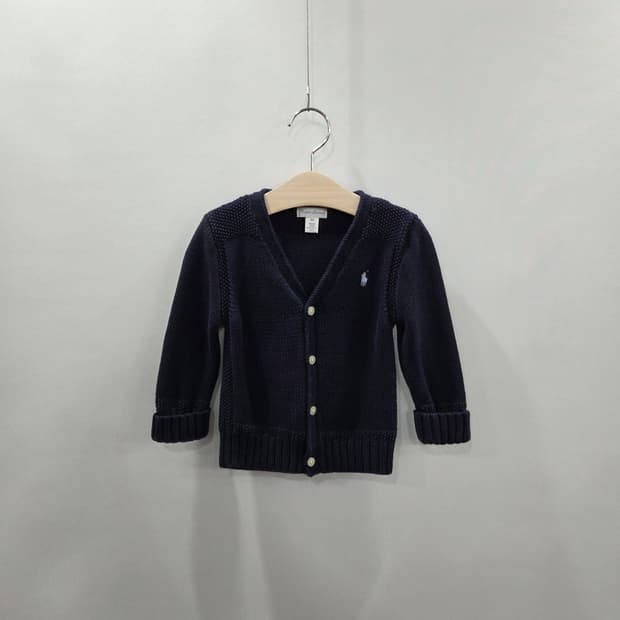 폴로랄프로렌 키즈 코튼 니트 가디건 네이비 18M 