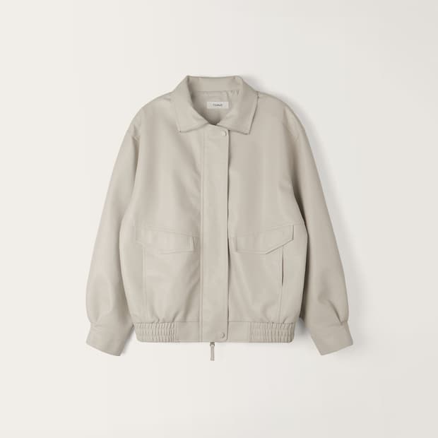 토아베 하이 레더 자켓(그레이지)