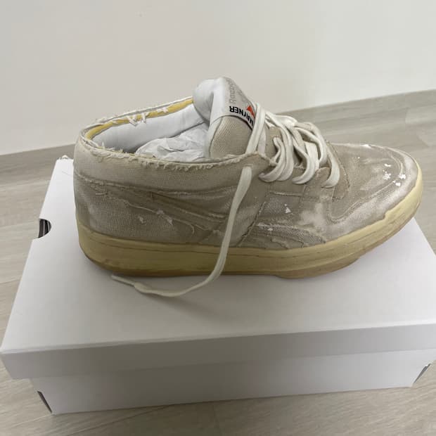 리복 컷 워시드 화이트