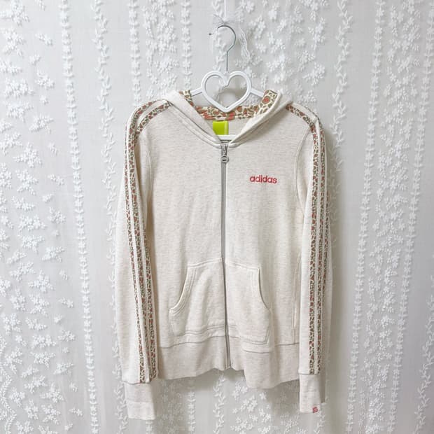 아디다스 희귀 대장 레오파드 후드집업 면 져지 유일매물 호피 코튼 트랙탑