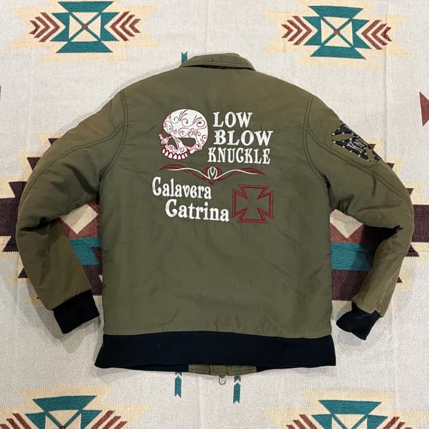 로우블로우너클 체인 스터드 플라이트 자켓