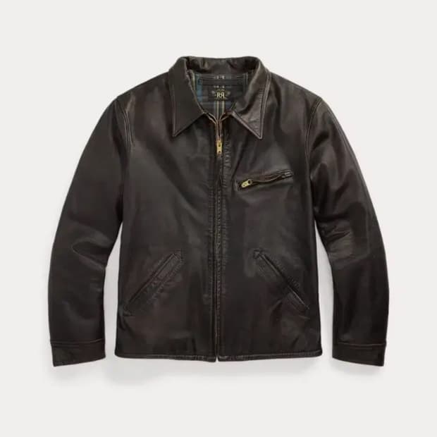 더블알엘 뉴스보이 가죽 자켓