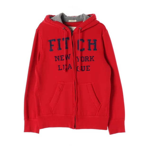 아베크롬비 앤 피치 레드 스펠아웃 빈티지 후드집업 M