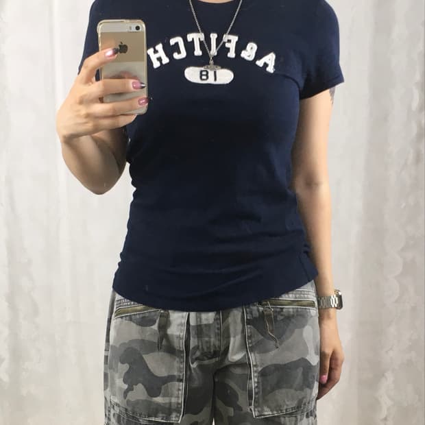 ABERCROMBIE&FITCH navy logo top