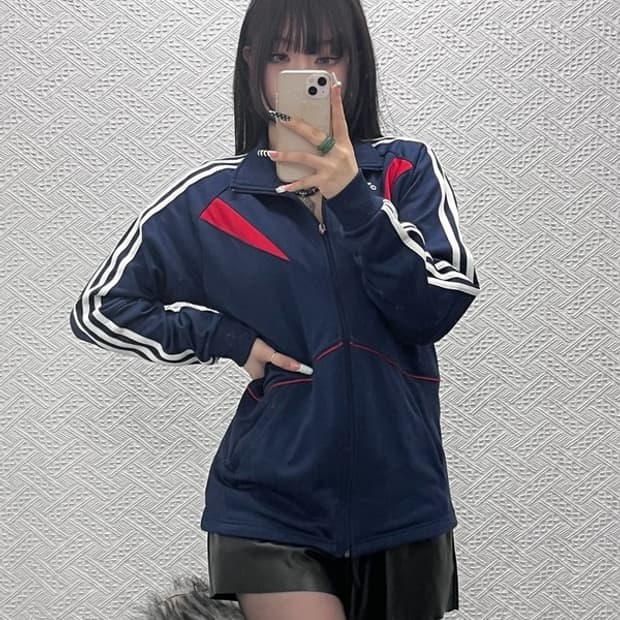 아디다스 레트로 00's 빈티지 배색 져지 집업 95 C10330