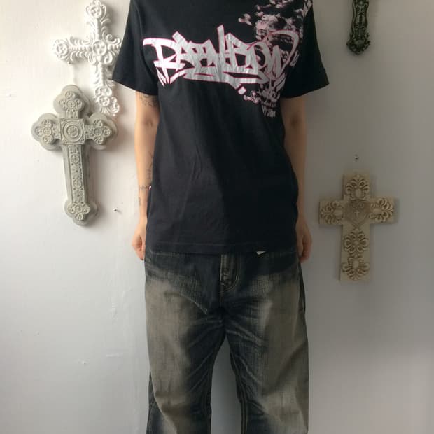 Lettering printing t shirt