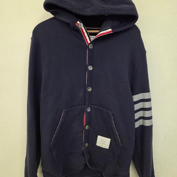 톰브라운 네이비 후드 4선