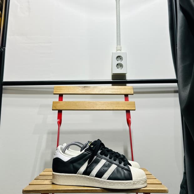 255) 아디다스 운동화 남성 남자 신발 슈퍼스타 82 코어 블랙