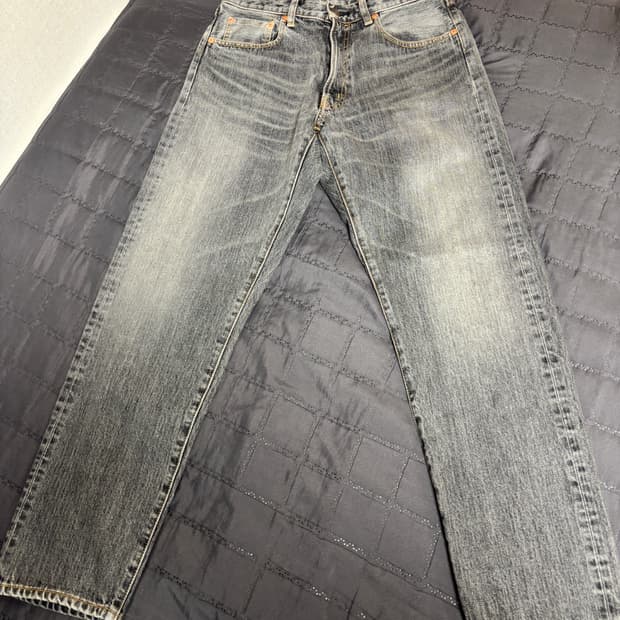 [새제품] FOB factory 셀비지 그레이 워싱데님 32/30