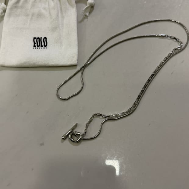 EOLO 실버 체인 목걸이