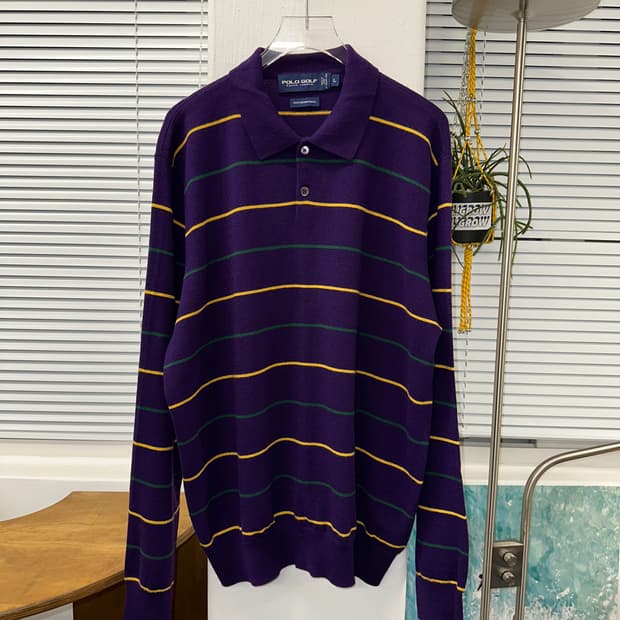 폴로 랄프로렌 스트라이프 카라 니트 