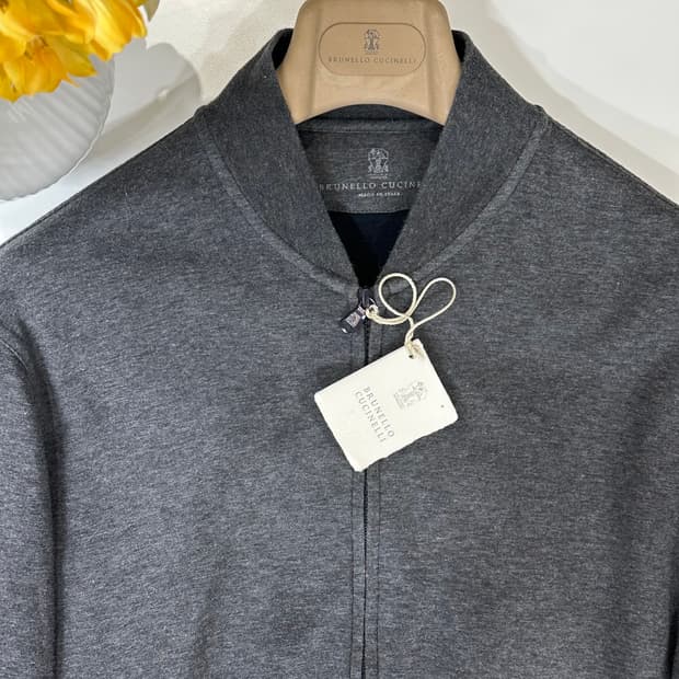 브루넬로 쿠치넬리 집업 그레이 자켓