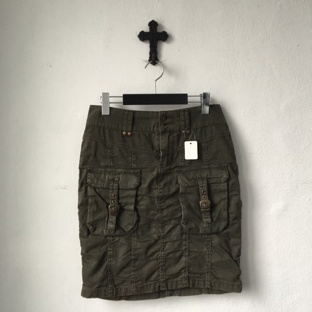 Avirex shirring pocket point skirt