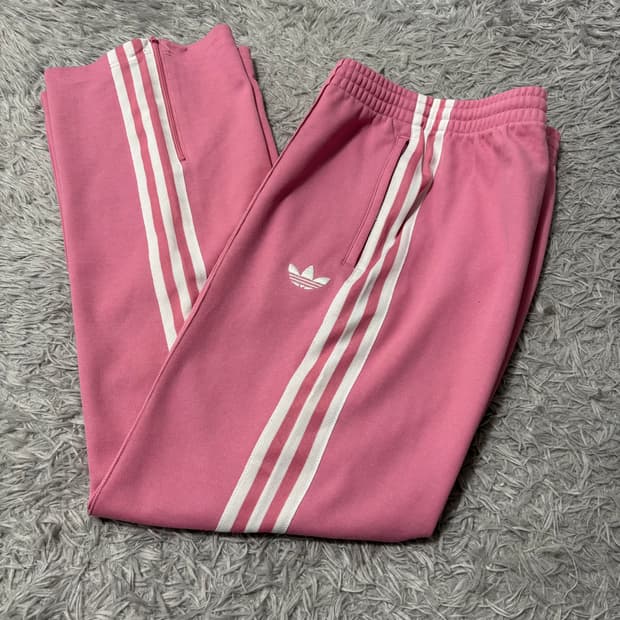 아디다스 핑크 삼선 세미부츠 팬츠
