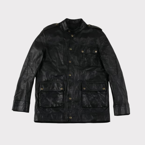 [L] 90's 리얼레더 양가죽 바이커 자켓