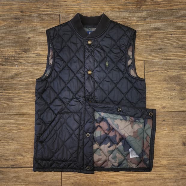 폴로 랄프로렌 카모 퀄팅 조끼 XS