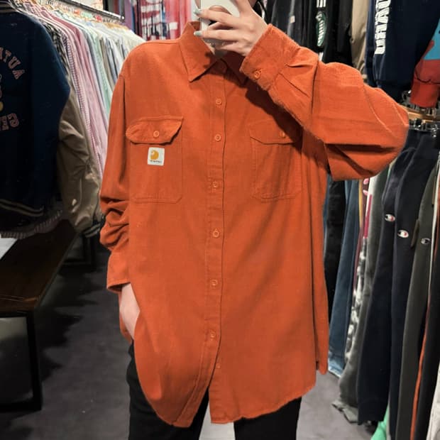 [IM] Carhartt 칼하트 울 셔츠 오렌지