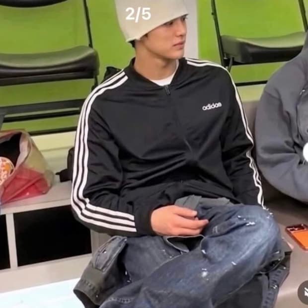 *희귀* 코르티스 안건호 착용 아디다스 져지 블랙