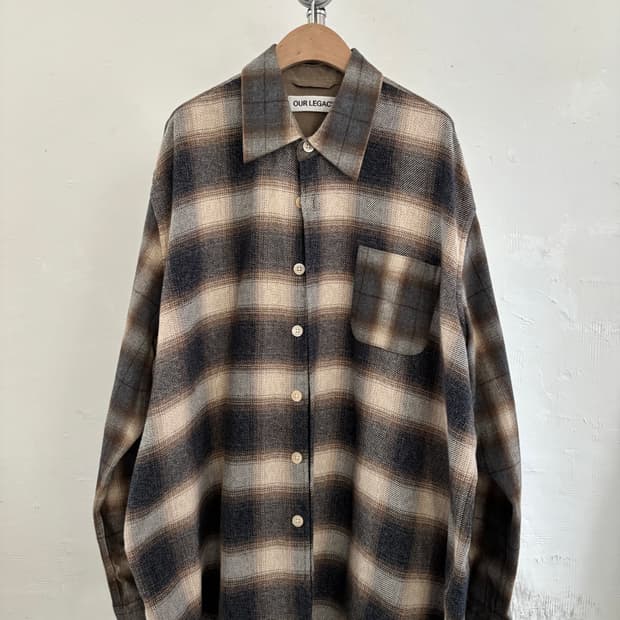 Our Legacy 아워레가시 어보브 플란넬 체크 오버 셔츠