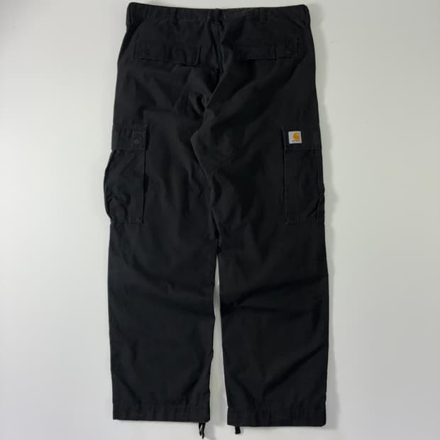 Carhartt 칼하트 블랙 레귤러 카고 팬츠