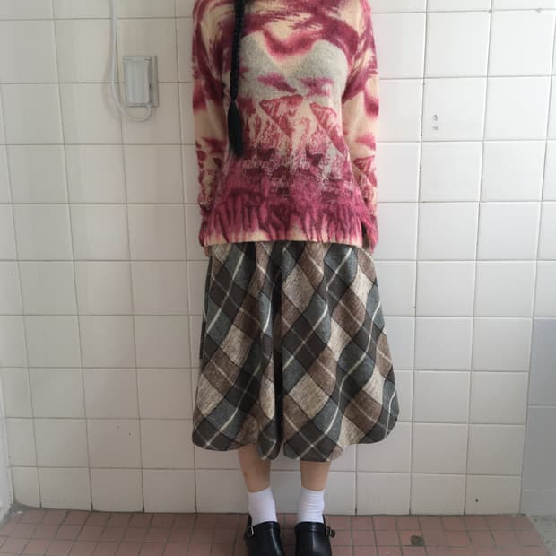 Pattern point mohair knit