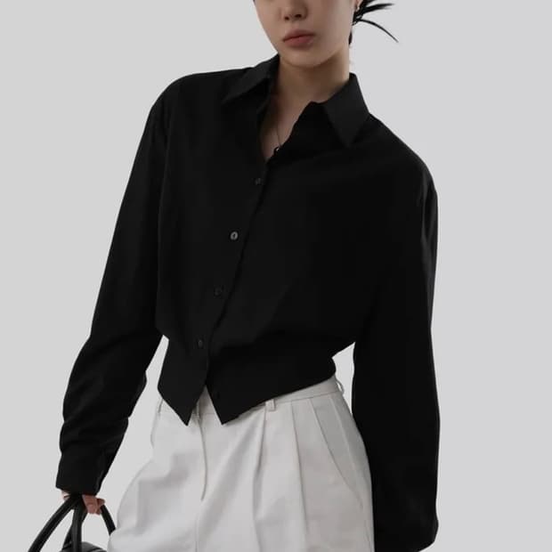 Autumn made 블랙 셔츠