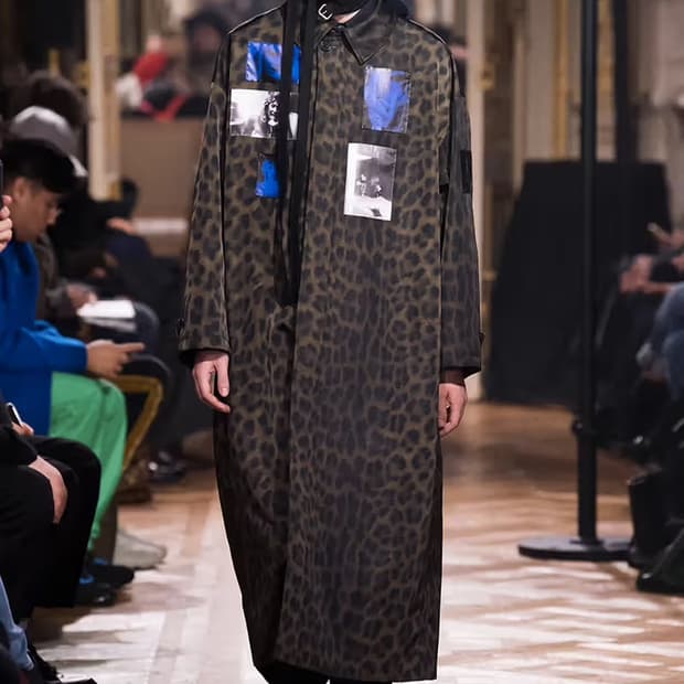 라프시몬스 19FW 블루벨뱃 레오파드 카코트 46사이즈