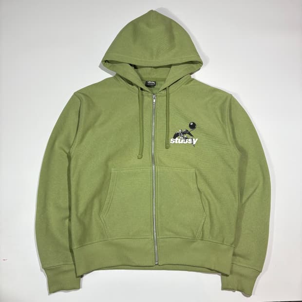 스투시 스켈레톤 8볼 그래픽 후드집업